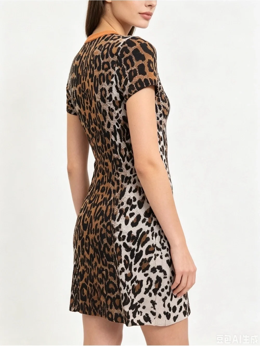 ‼️WOW‼️🖤🧡🤎Stella McCartney Leopard dress! IT 40 NWOT!